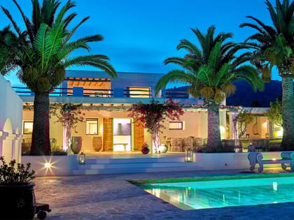 Can Curt Pool Area Evening