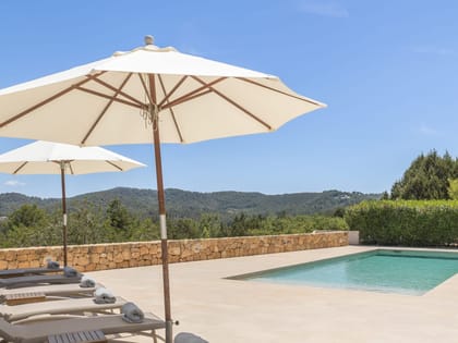 Can Tomas Pool Area Sunbeds Umbrellas