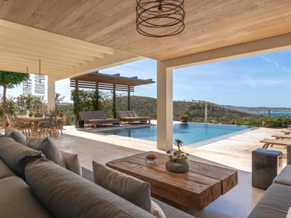 Can Haya Pool Seating Area