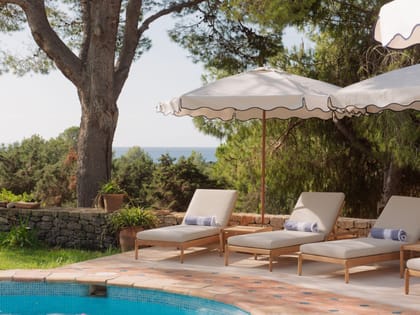 Can Livina Pool Area Sunbeds