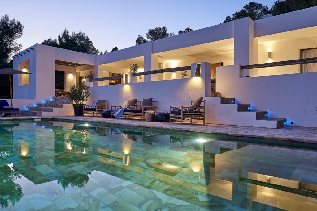 Can Yondal, the sea view Ibiza villa with pool heating.