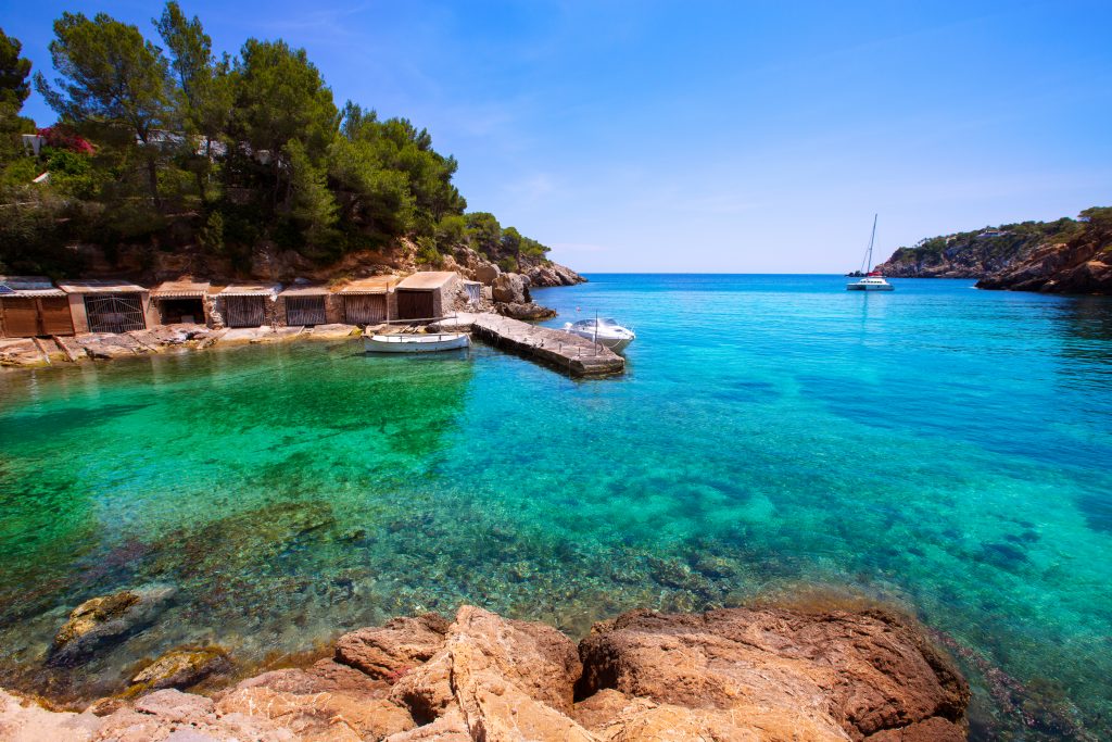 cala mastella with huts